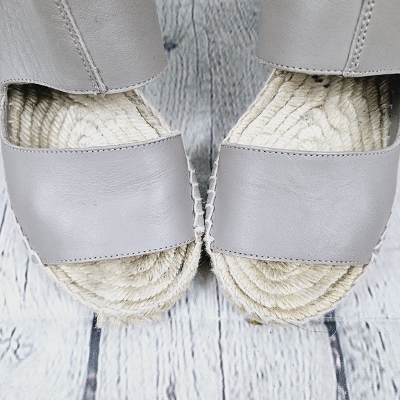 VINCE | Spencer leather open toe espadrille wedge sandals - Picture 5 of 12